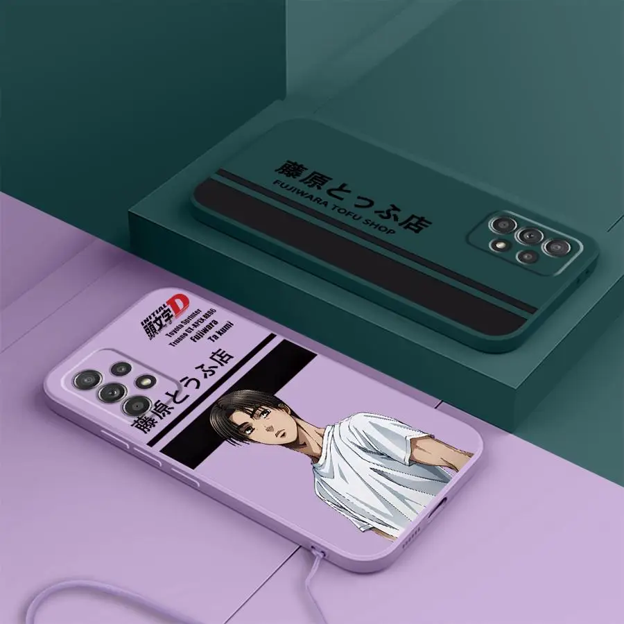 Funda blanda para Samsung Galaxy A15 A13 A14 A24 A35 A11 A12 A34 A51 A36 A26 A16 A22 A52 Anime iniciales D coche - imagen 5