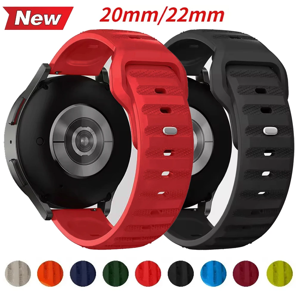 Correa de silicona de 22mm y 20mm para Amazfit GTR 4/GTS 4/Bip 6/BALANCE, correa para Huawei Watch GT4 GT3 2 Pro/Galaxy Watch 6/5/4/3/Gear S3