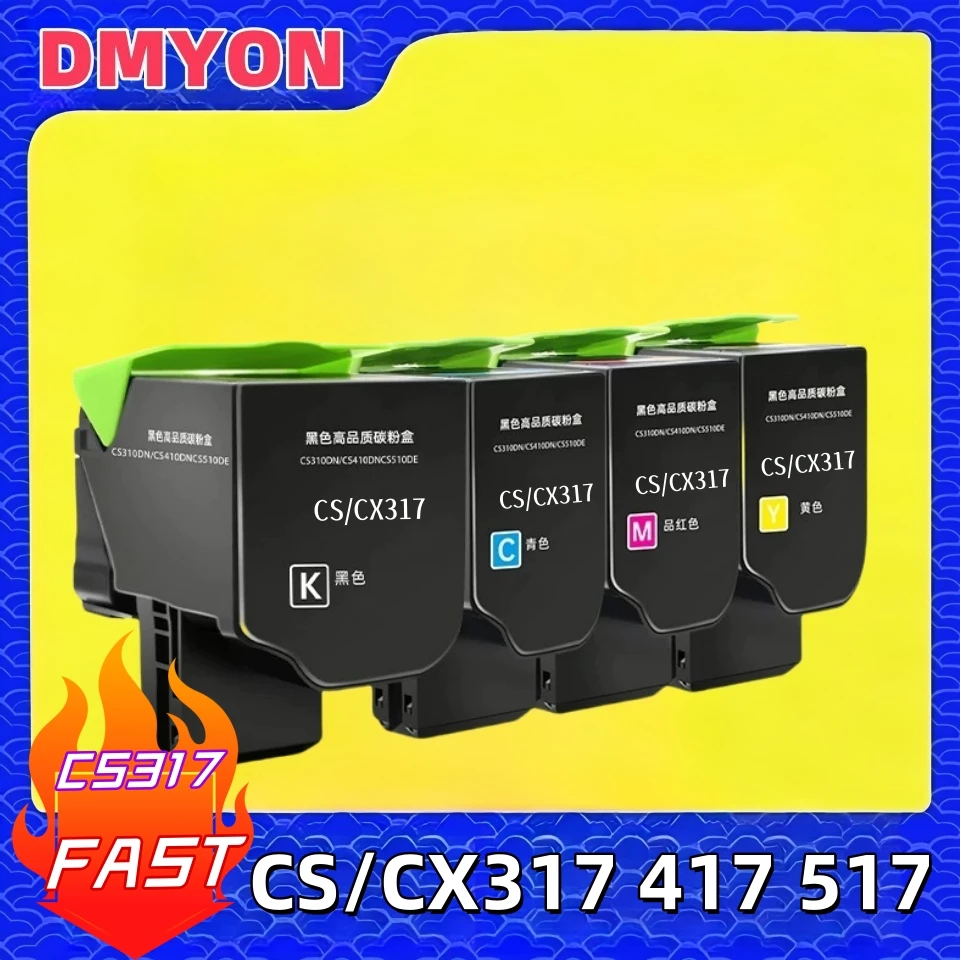 Cartucho de tóner CS317 para impresora Lexmark CS517 CS517de CX317 CX317dn CX417 CX417de CX517 CX517de 317