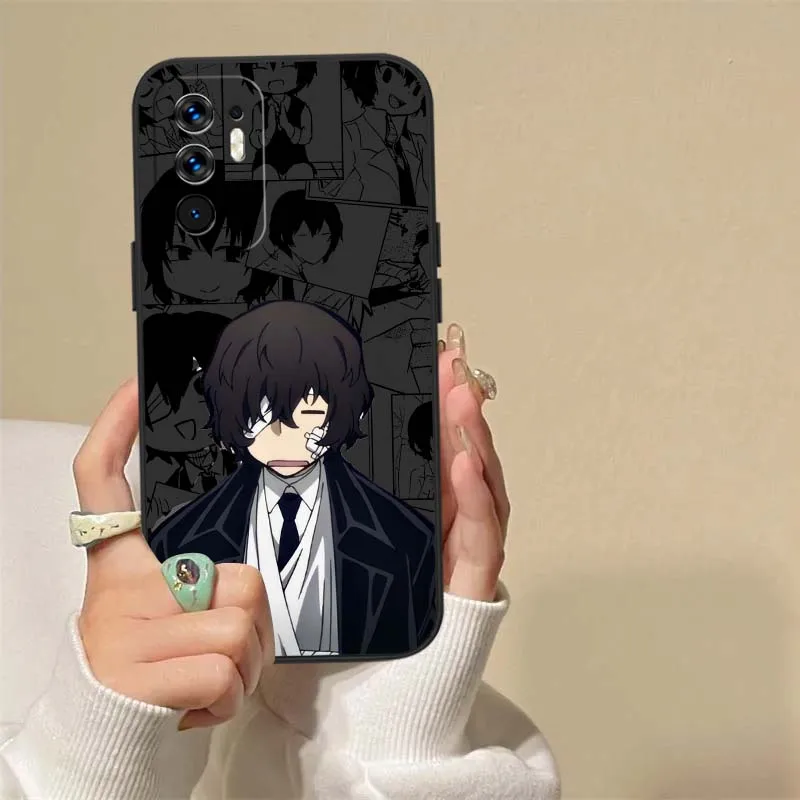 Osamu Dazai Anime para OPPO Reno 14 13 9 8 7 Z T SE Pro Lite Pro Plus 5G funda de teléfono de borde recto suave - imagen 2
