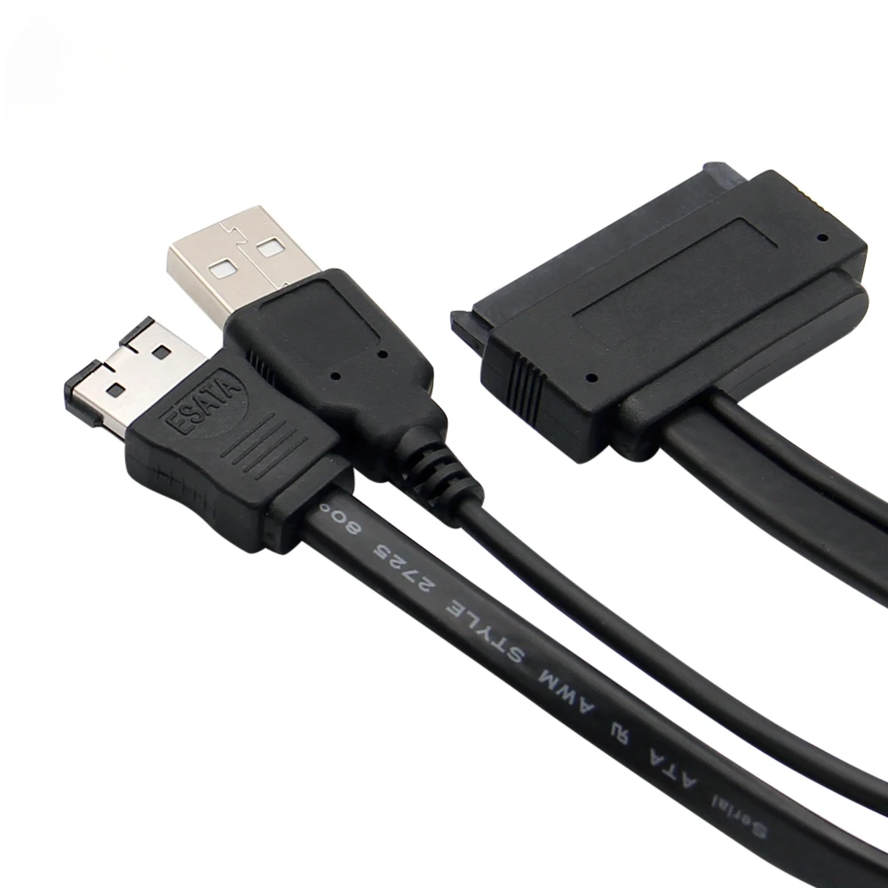 Unidad de disco duro SATA de 50cm, 22 pines a datos ESATA, Cable adaptador alimentado por USB, convertidor para controlador HDD y portátil - imagen 4