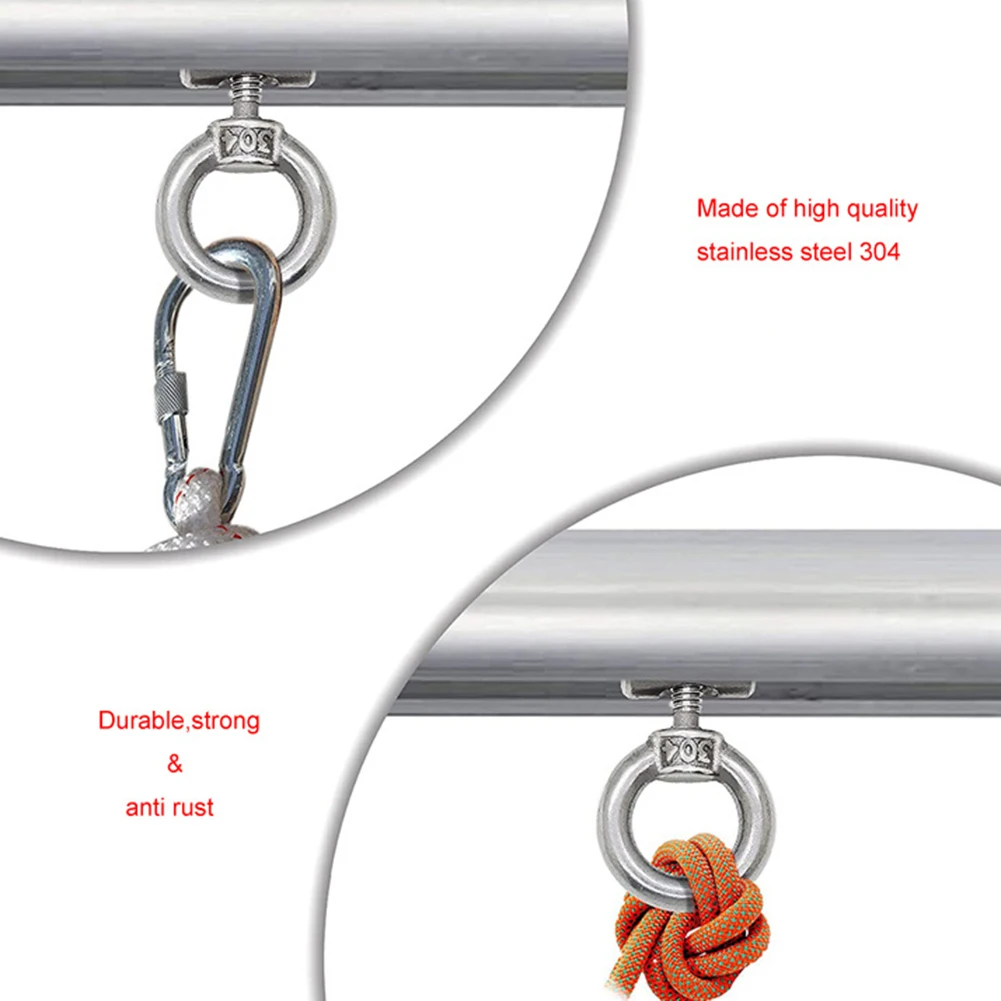 Tornillos de riel de amarre de 2 piezas, montaje de pista de tope de tienda delantera M4 de acero inoxidable 304 para caravana, barco, toldo de Camper - imagen 4