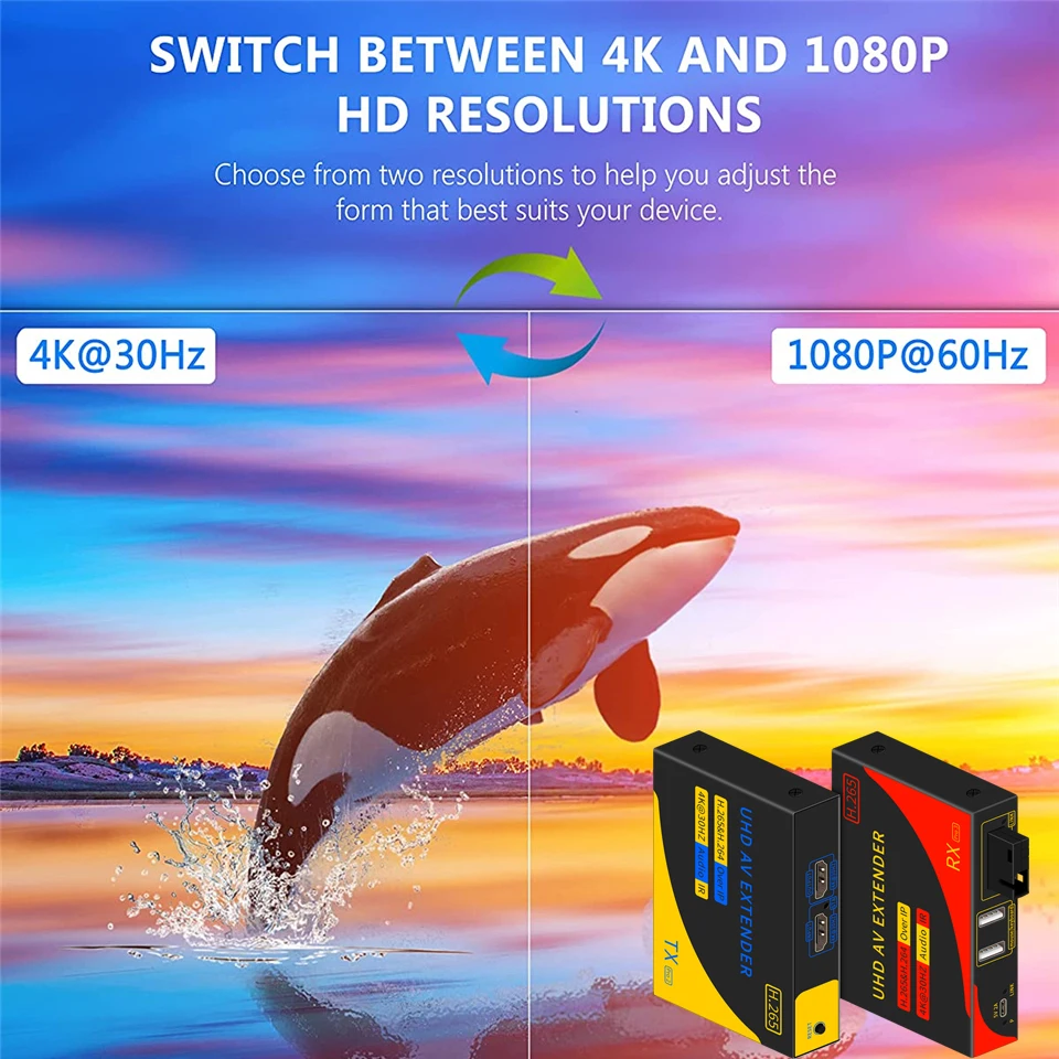 4K 30Hz 20Km HDMI fibra óptica USB KVM extensor transmisor de vídeo receptor sobre SC Cable de fibra extensor KVM para ratón teclado PC - imagen 5