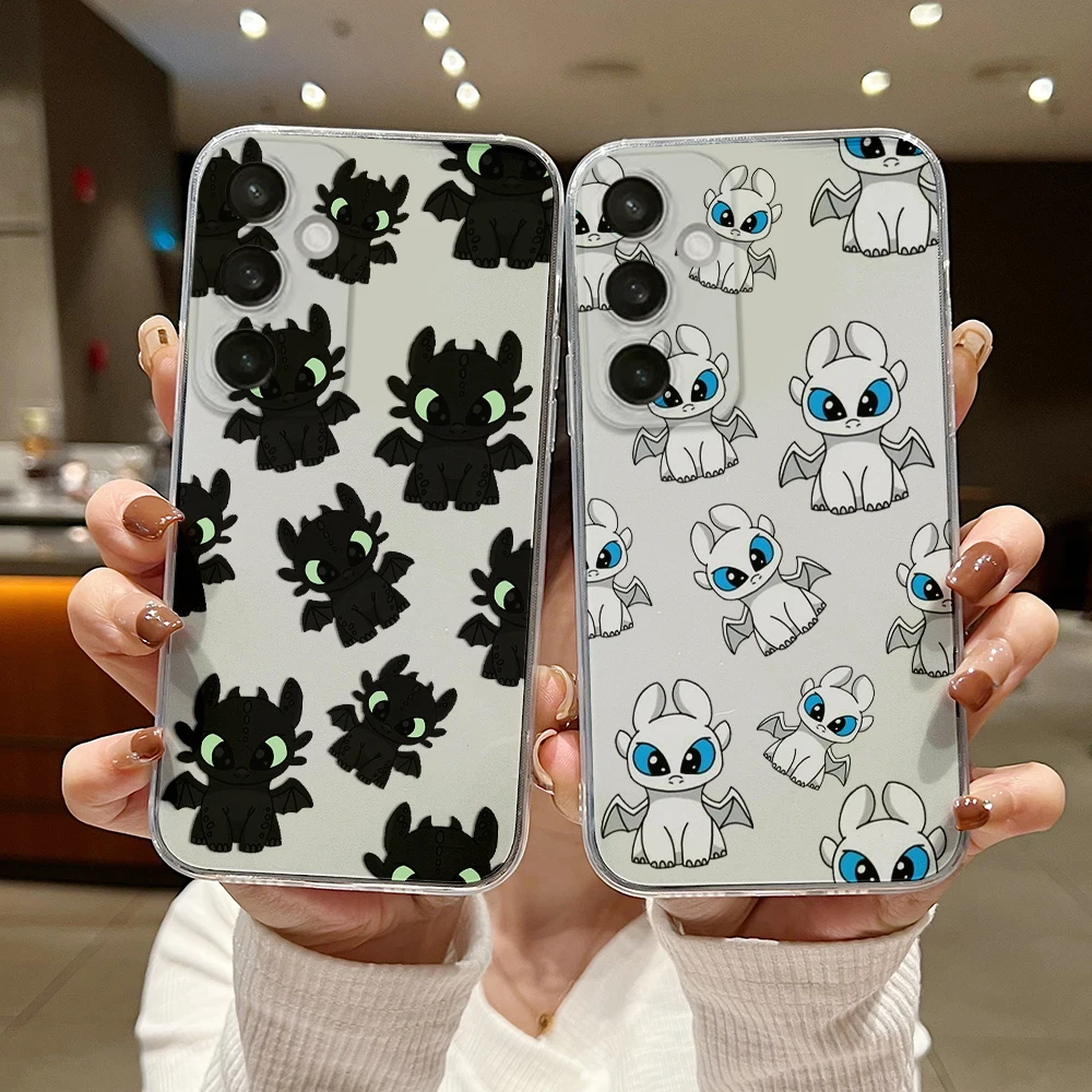 Funda de teléfono con diseño de dragón Furia sin dientes para Xiaomi Redmi Note 13, 12, 12, 11, 10, 10C, 13C, 10s, 9, 9s, 9A, 8, 5G, transparente