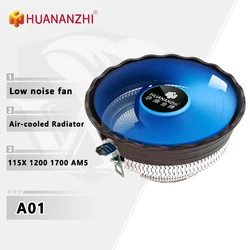 HUANANZHI A01 Disipador CPU Silencioso para Intel y AMD Térmico