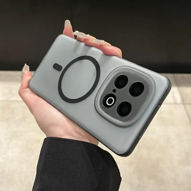 Funda esmerilada mate con carga inalámbrica Magsafe para iQOO neo 10, funda protectora semitransparente Global a prueba de golpes