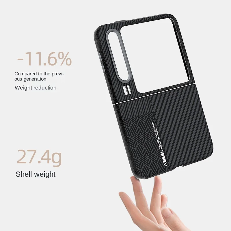 Para Huawei Pura X funda de lujo PU dura de fibra de carbono funda protectora trasera para Huawei PuraX funda completa para teléfono - imagen 3