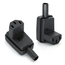 Conector IEC 320 C13 hembra en ángulo montaje negro