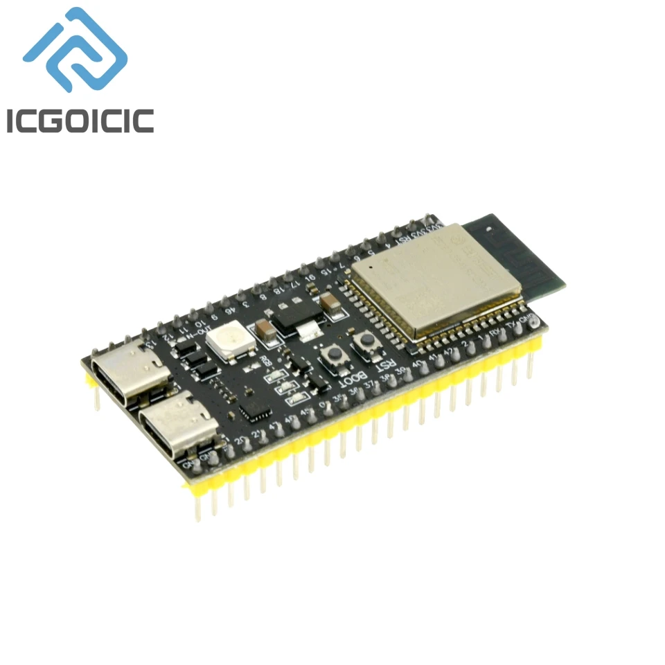 ESP32-S3-DevKitC-1 WiFi + Bluetooth compatible con Internet de las cosas tipo C Placa de desarrollo Placa central ESP32-S3-WROOM-1
