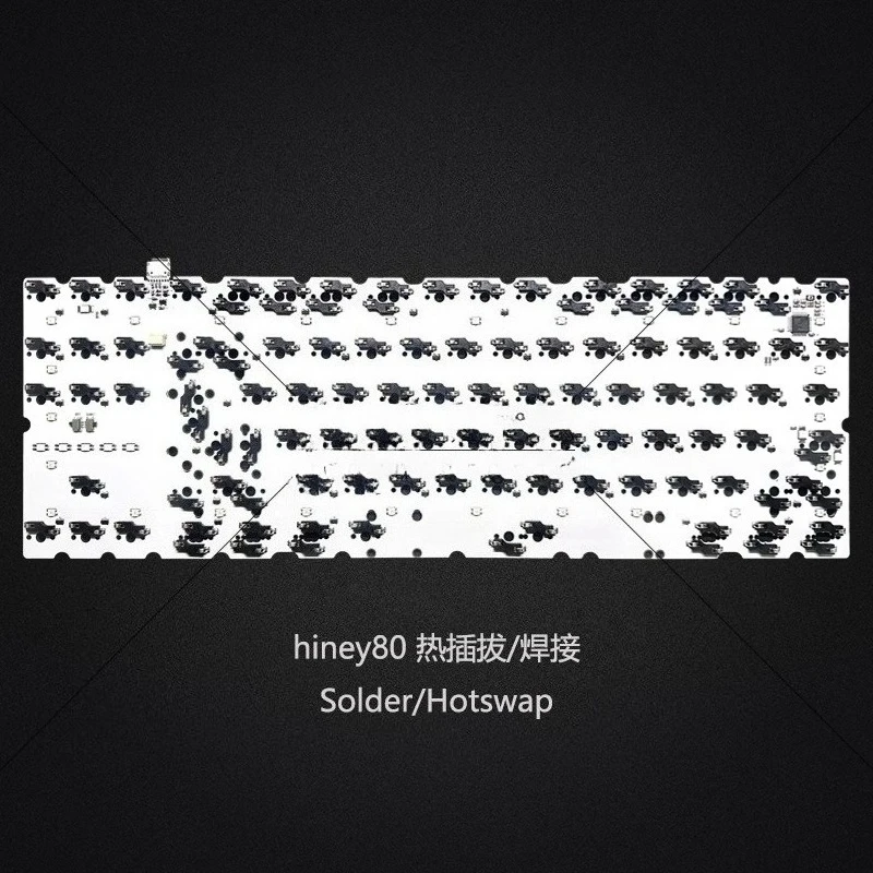 Hiney H80 PCB de intercambio en caliente personalizado F1-8X soldadura sin ranura RGB luz inferior a través de cambio de llave accesorios de teclado de oficina para juegos - imagen 3