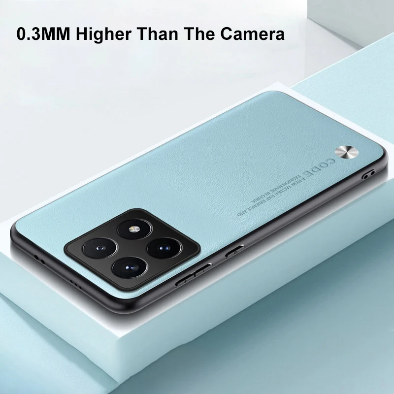 Luxury PU Leather Case For Xiaomi Mi 14T Pro Back Cover Matte Silicone Full Protection Phone Case For Xiaomi 14T Mi14T Pro 5G - imagen 3