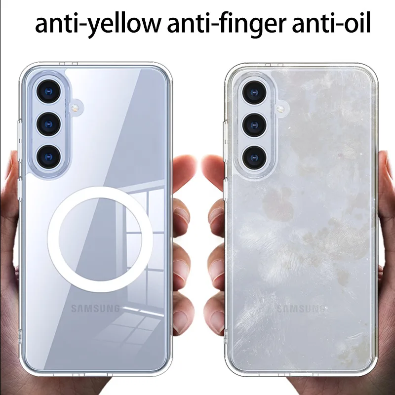 Funda magnética 2025 para Samsung Galaxy S25 Ultra FE S24 plus, funda cartuchera inalámbrica pulida opaca, fundas antigolpes calientes para S25 ULRA - imagen 4