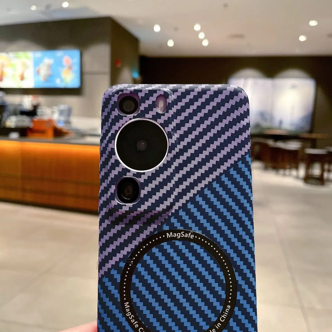 Funda trasera protectora magnética de fibra de carbono dura, carcasa para Huawei Honor 90, 80, 70, 60, 50 Pro - imagen 5