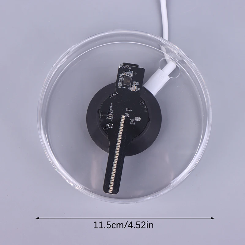 Ventilador holográfico 3D interactivo; Luces publicitarias LED; Modelo de escritorio habilitado para audio con cubierta transparente - imagen 4