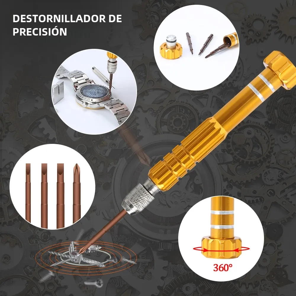 Kit de herramientas de reparación de relojes 149 en 1, juego de destornilladores de mano, removedor inalámbrico, abridor de caja profesional para teléfono móvil y PC - imagen 5