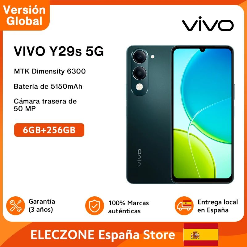 Versión Global VIVO Y29s 5G Smartphone MTK Dimensity 6300 5150mAh Batería 6.74 pulgadas 90Hz Pantalla 50MP Cámara trasera IP64 Resistencia al agua - imagen 2
