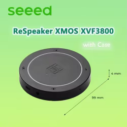 Seeed ReSpeaker XVF3800: matriz de 4 micrófonos con IA, 360° y 5 m