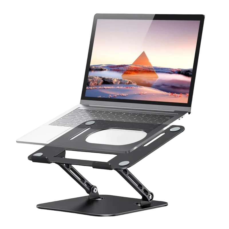 Soporte ajustable para ordenador portátil, base de aluminio para escritorio, compatible con Mac, HP, ASUS, Acer, ThinkPad, Dell y Lenovo