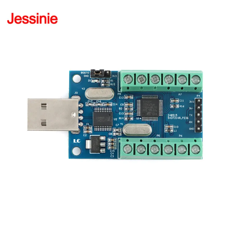 STM32F103C8T6 Interfaz USB 10 canales 12 bits AD Adquisición de datos de muestreo Módulo ADC de comunicación UART STM32 - imagen 4