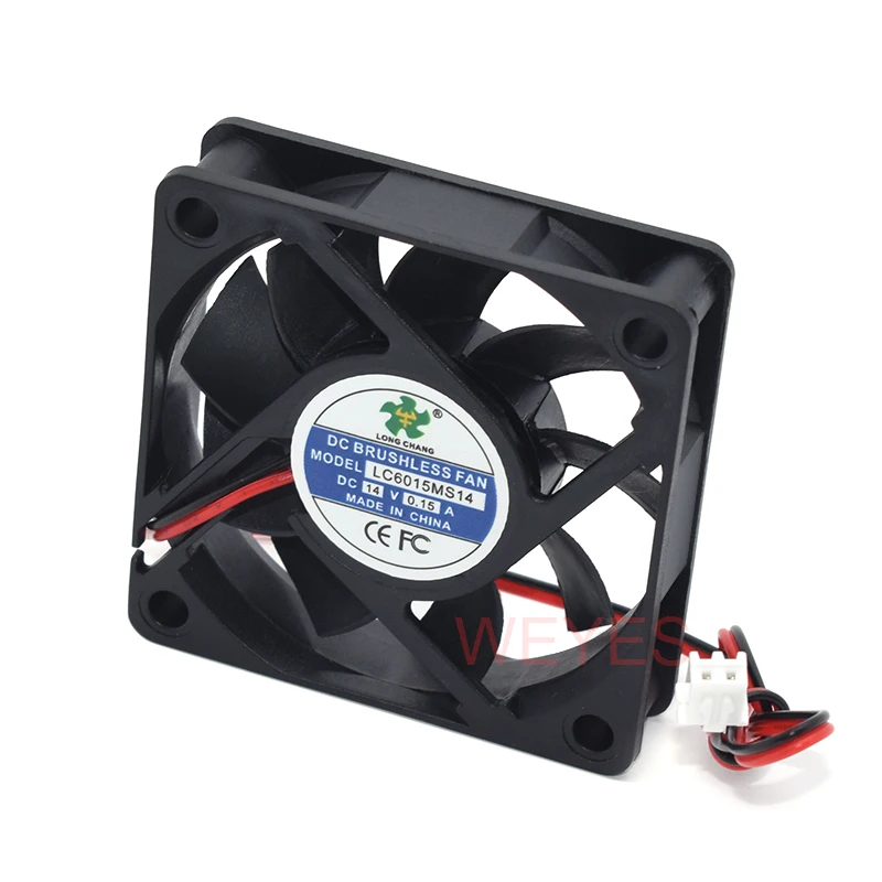 Ventilador de refrigeración de potencia LC6015MS14, 14V, 0.15A, 2 líneas, 6015, 6CM, nuevo - imagen 5