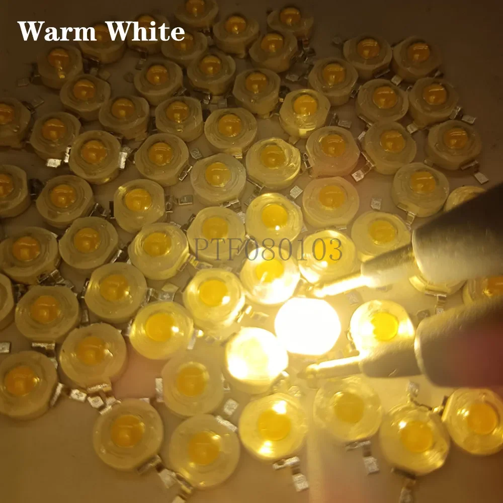 3W 50-100 Uds lámpara LED COB Chip3.2-3.6V entrada 100-220LM Mini bombilla LED diodo SMD para reflector LED DIY foco Downlight - imagen 5