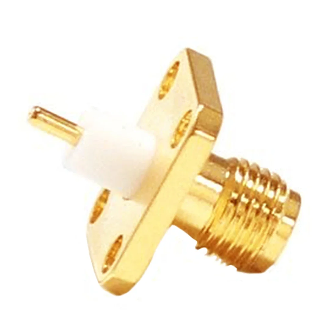 Conector coaxial RF Jack hembra SMA, brida de 4 orificios, poste de soldadura recto chapado en oro, nueva venta al por mayor - imagen 3