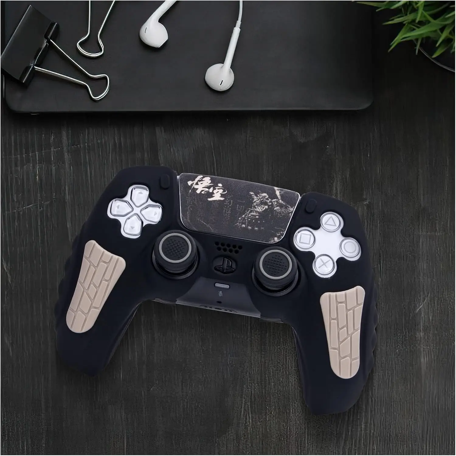 Funda de silicona antideslizante para controlador de PS5, cubierta de piel Compatible con controlador de PS5 con pegatina de tapa de agarre para el pulgar - imagen 5