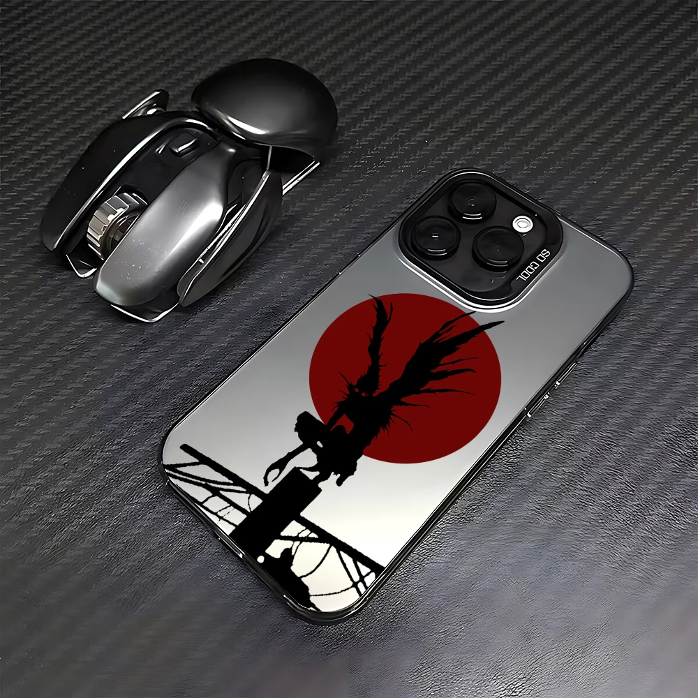 Funda de teléfono Anime Death Note para iPhone 16 15 14 13 12 11 Pro Max X XR XSMAX 8 7 Plus, funda trasera mate caramelo a prueba de golpes - imagen 3