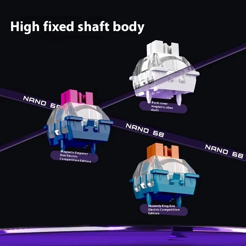 FGG Madlions NANO 68/68 PRO teclado de eje magnético TTC eje tipo C 8K + 128KHZ 0,1 ms RT0.01 0 teclado para juegos de deportes electrónicos de zona muerta - imagen 5