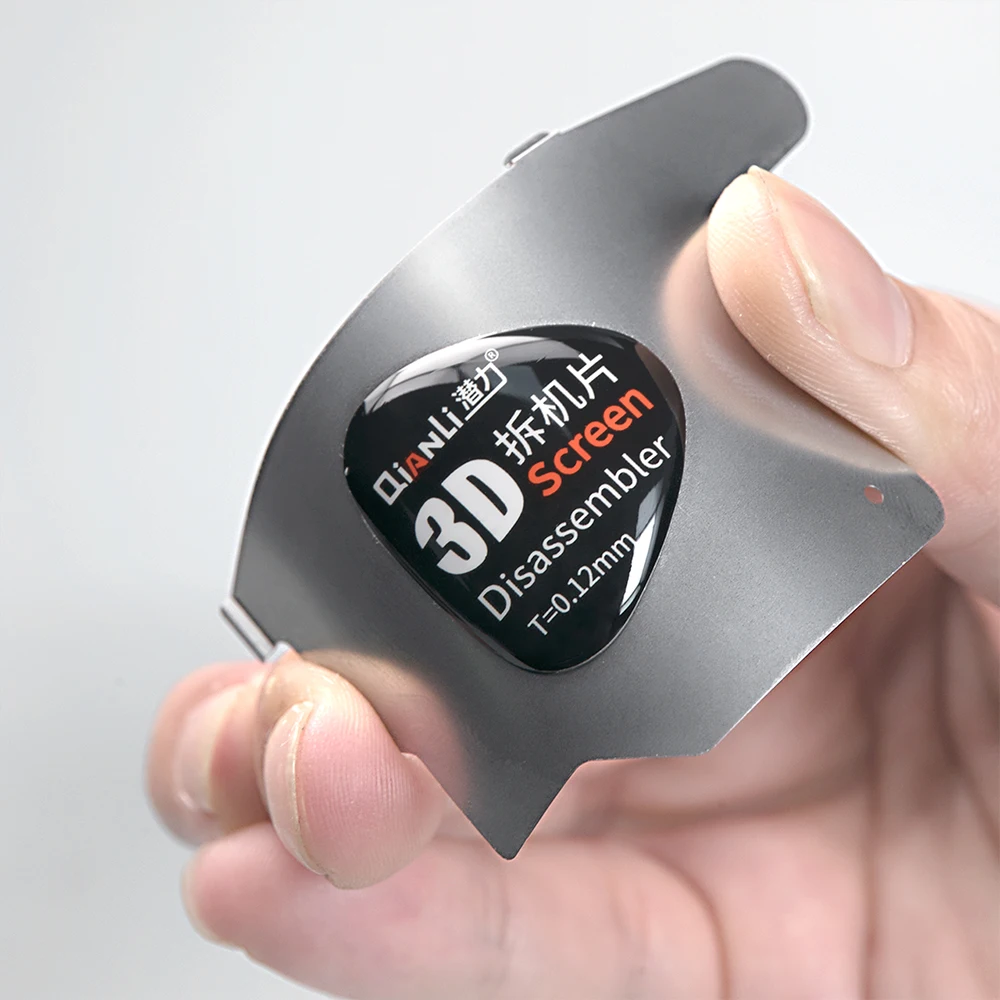 Qianli-Hoja de desmontaje ultrafina de acero inoxidable 3D, herramienta de palanca de separación de pantalla de reparación de teléfonos móviles, 0,12 MM - imagen 3