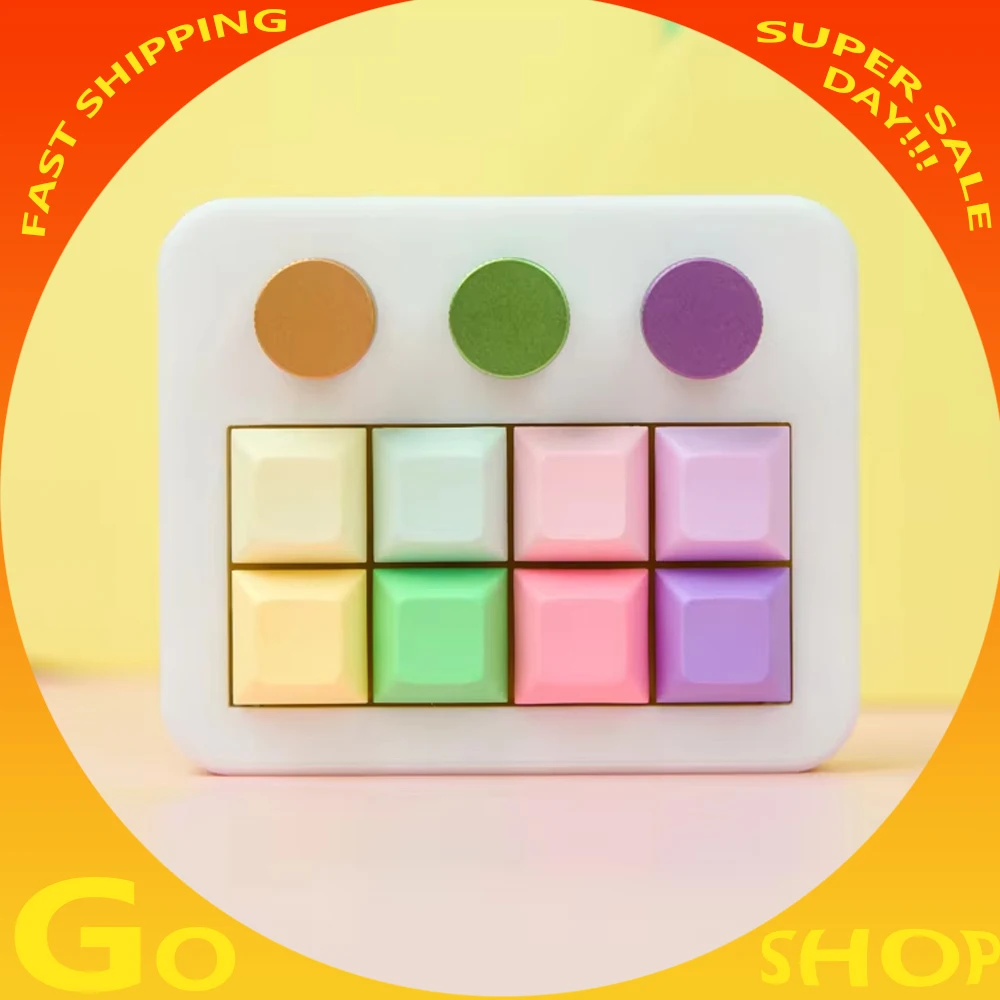 Personalizado Mir T8 + 3 teclado numérico diseñadores T8 con cable Oled Mini teclado Macro teclado de atajo RGB PBT teclados de oficina de intercambio en caliente