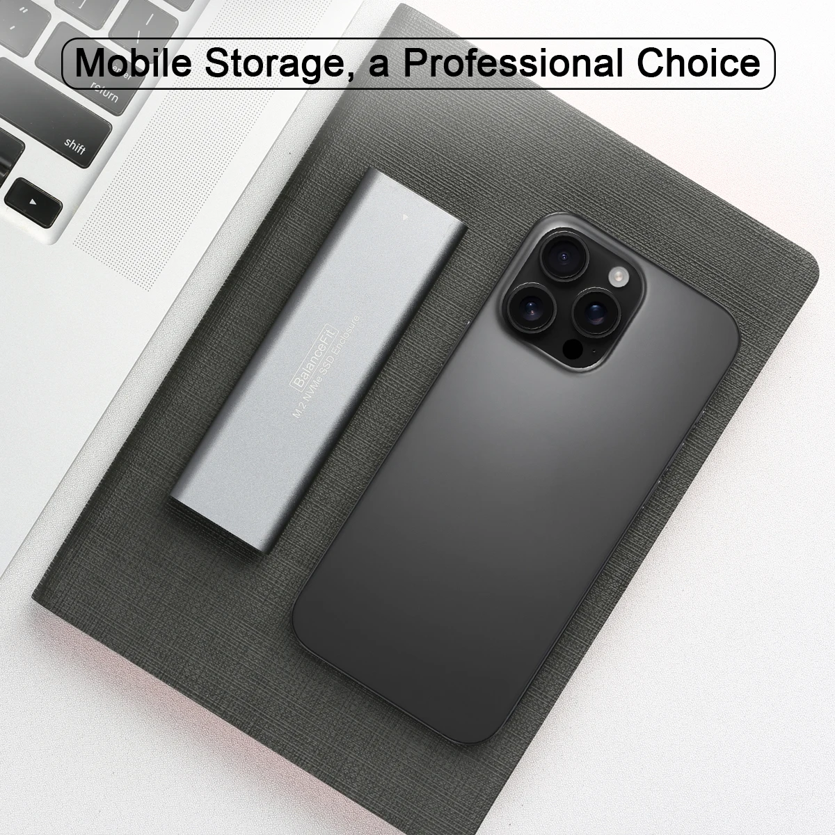 Caja SSD M.2 NVMe, USB C externo sin herramientas, caja de disco duro con cableado y adaptador tipo C a USB, para SSD 2230/2242/2260/2280