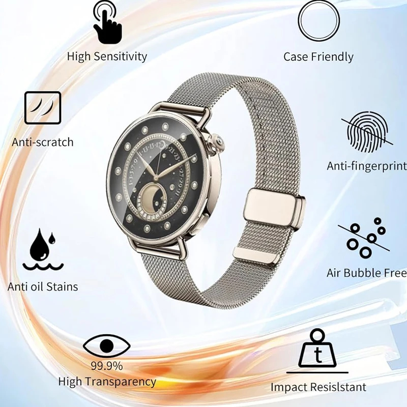 Película de vidrio templado de fácil instalación para Xiaomi Watch S4 41mm HD películas protectoras de pantalla antiarañazos para Xiaomi Watch S4 41MM - imagen 5