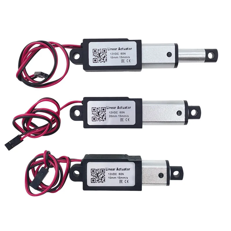 Micro actuador lineal DC 12V Motor 10/15/20/25mm carrera Mini varilla de empuje eléctrica Putter para controles remotos automatización del hogar - imagen 3