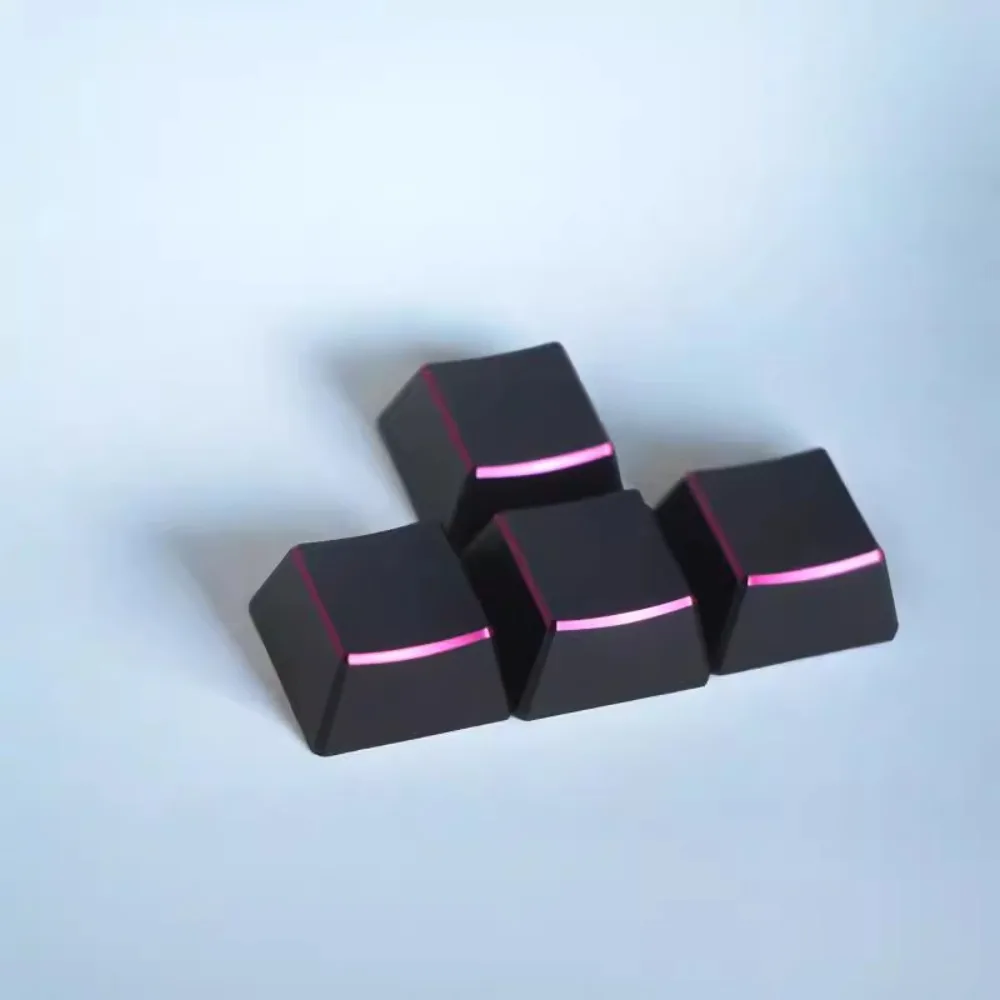 Teclas de aleación de aluminio, teclas de altura XDA personalizadas sin palabras para teclado mecánico, 4 Uds. - imagen 3