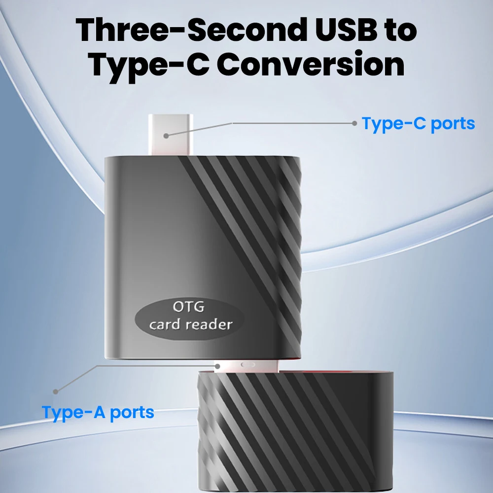 Lector de tarjetas multifuncional 6 en 1, adaptador OTG USB 2,0 a tarjetas TF/SD, adaptador de memoria de diseño combinado portátil para teléfono y portátil - imagen 4