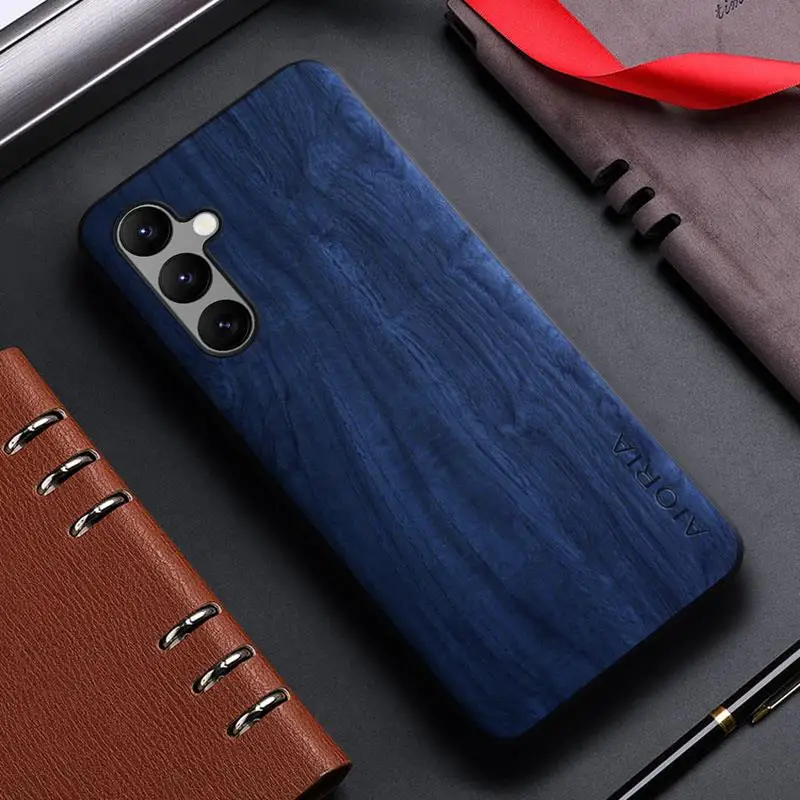 Funda para Samsung Galaxy A55 A73 A72 A71 A70 A42 A41 A40 A34 A33 A32 A31 A30 A24 A22 A21 A12 5G Funda de cuero con patrón de madera de bambú - imagen 3