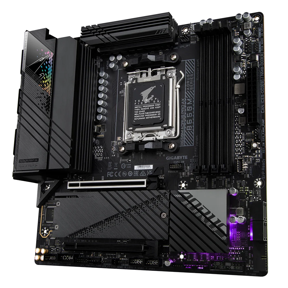 NUEVO GIGABYTE B650M AORUS PRO AX Motheboard AM5 AMD Ryzen 7000 series procesador 128GB DDR5 Wi-Fi 6E 20 Gb/s USB-C - imagen 5