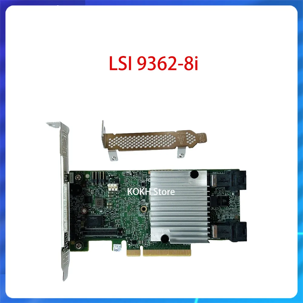 Original LSI 9362-8i PCI-E 3,0 X8 SATA/SAS 8 puertos 12 Gb/s controlador RAID tarjeta de matriz inteligente soporte RAID: 0, 1, 5, 6, 10