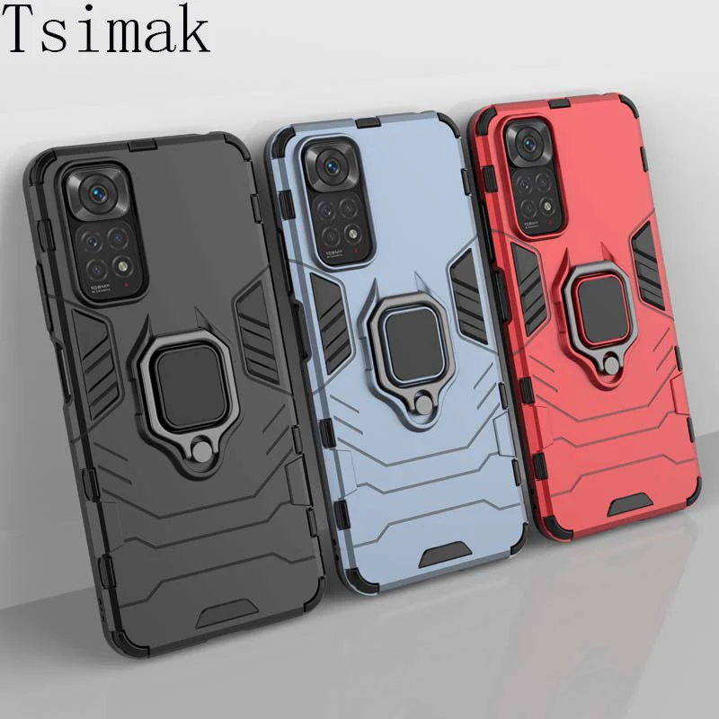 Funda de armadura para teléfono Redmi Note 10, 11, 12 Pro Plus + 10A, 10C, 11S, 12C, carcasa trasera a prueba de golpes para Xiaomi Mi 10T, 11T, 12T Pro, 5G - imagen 2