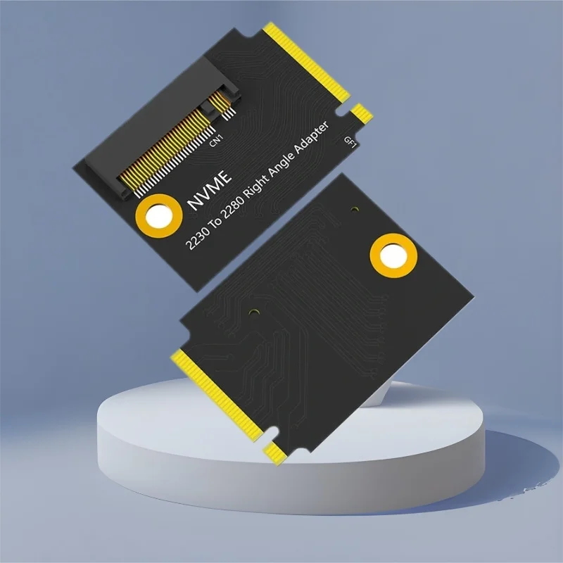 Para Rog Ally conversión portátil 2230 a 2280 ángulo recto PCIE4.0 SSD adaptador placa de expansión NVME m-key M.2 PCIE4.0 SSD adaptador