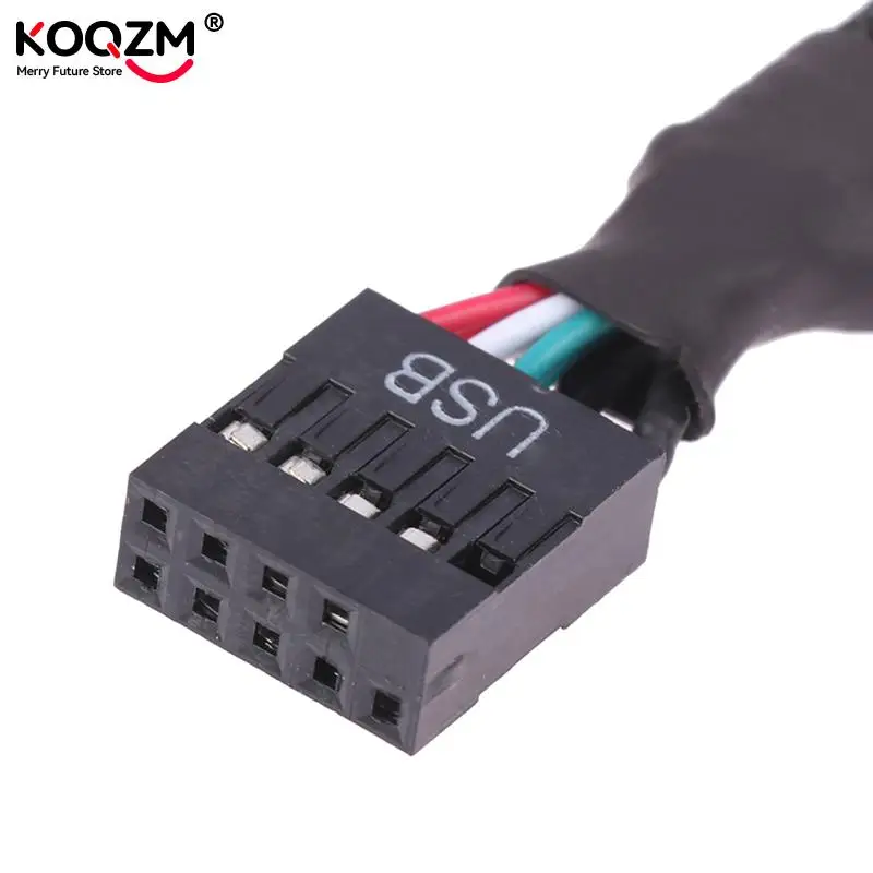 Cable de extensión USB para placa base de ordenador, divisor de Audio HD de 9 pines, 1 hembra a 2 macho Y, 10cm, 1 unidad - imagen 3