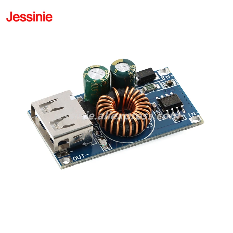 5 uds/1 unidad 1 canal USB DC módulo de carga rápida reductor 12V 24V a QC 3,0 DC-DC placa de cargador de teléfono móvil - imagen 3