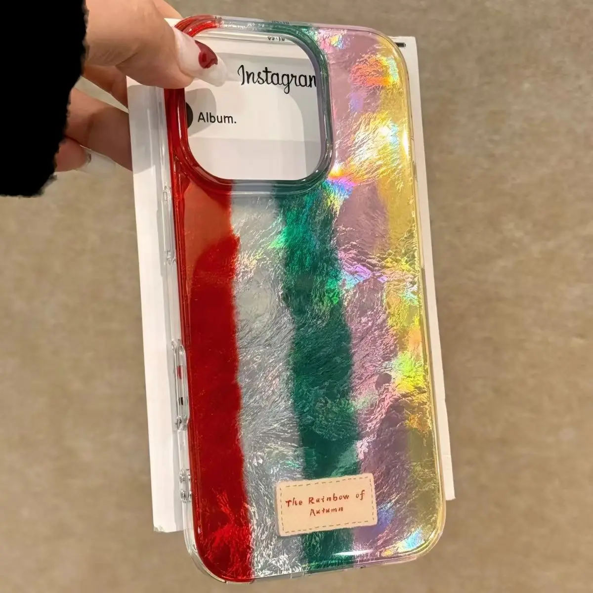 Funda de teléfono con diseño de etiqueta de rayas coloridas para iPhone 17 16 11 13 12 14 15 Pro Max XS X XR 7 8 Plus 16E, funda de silicona a prueba de golpes - imagen 2