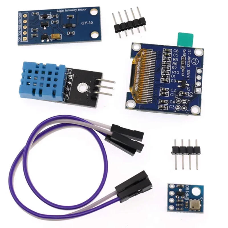 Kit de estación meteorológica ESP8266, Sensor de presión BMP180 ambiental y de humedad, KIT ESP8266, kit diy 8266 - imagen 5