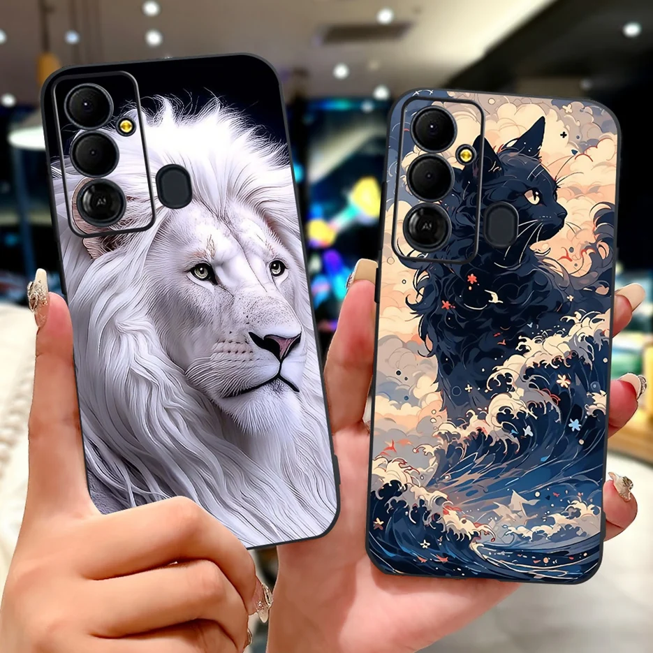 Para Tecno Pop 6 Go funda Pop6 Pro BE8 flores coloridas cubierta pintada suave TPU fundas de teléfono para Tecno Pop 6 Pro Pop6 GO BE6j Fundas - imagen 3