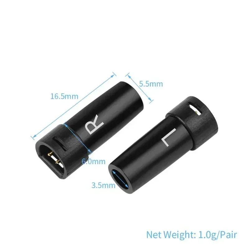 Auriculares IE80, enchufe mejorado de 2 pines para IE8 IE8I, Cable de auriculares DIY, conector de Audio, adaptadores de enchufes para auriculares chapados en oro de aleación de aluminio - imagen 3