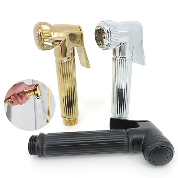 Rociador de bidé de oro y negro en 3 colores, cabezal de ducha, grifos, WC, boquilla de pulverización de mano para ducha de autolimpieza, baño musulmán