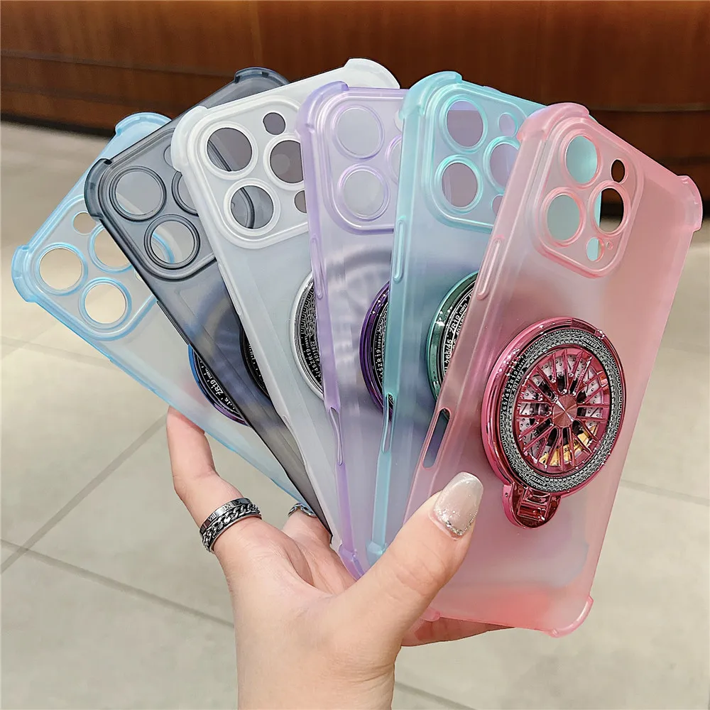 Funda de teléfono con soporte magnético para Honor Magic 7 Lite 5 6 7 Pro X9C 6C X7D X7C X7B X8 4G, funda con soporte giroscópico de carga inalámbrica de silicona - imagen 5