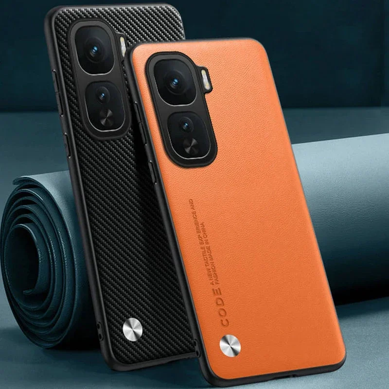 Para iQOO Neo 10 Funda rígida de cuero PU de fibra de carbono, funda rígida antigolpes para iQOO NEO10 9 9S Pro Plus - imagen 2